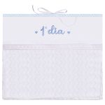 Kit Organizador 3 Saquinhos Porta Roupinhas de Maternidade Chevron Azul Bublim - Incomfral