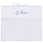 Kit Organizador 3 Saquinhos Porta Roupinhas de Maternidade Chevron Azul Bublim - Incomfral