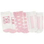 Tripack: 3 meias Soquete para bebê Ursa/Corações/Xadrez