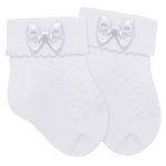 Meia Soquete para bebê Lacinhos Branco - Lupo