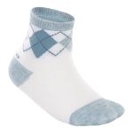 Tripack: 3 meias Soquete para bebê Xadrez/Branco/Azul
