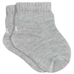 Tripack: 3 meias Soquete para bebê Branca/Mescla/Preta - Lupo