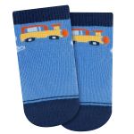 Tripack: 3 meias Soquete para bebê Carro/Branco/Azul