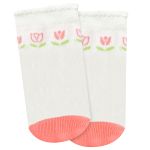 Tripack: 3 meias Soquete para bebê Flor/Poá/Rosa