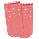 Tripack: 3 meias Soquete para bebê Flor/Poá/Rosa