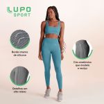 Calça Legging Feminina Adulto Max Azul - Lupo