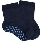 Meia Soquete para bebê Antiderrapante Azul Marinho - Lupo