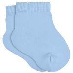 Tripack: 3 meias Soquete para bebê Branca/Azul Claro/Azul - Lupo