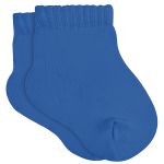 Tripack: 3 meias Soquete para bebê Branca/Azul Claro/Azul - Lupo