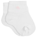Tripack: 3 meias Soquete para bebê Branca/Mescla/Rosa - Lupo