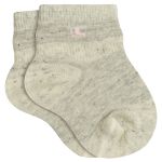 Tripack: 3 meias Soquete para bebê Branca/Mescla/Rosa - Lupo