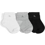 Tripack: 3 meias Soquete para bebê Branca/Cinza/Preta - Lupo