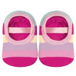 Meia Sapatilha atoalhada para bebê Listras Pink - Lupo