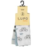 Tripack: 3 meias Soquete para bebê Elefantinho - Lupo