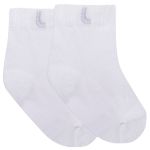 Tripack: 3 meias Soquete para bebê Branca/Rosa - Lupo