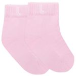 Tripack: 3 meias Soquete para bebê Branca/Rosa - Lupo
