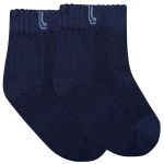 Tripack: 3 meias Soquete para bebê Marinho/Azul/Branca - Lupo