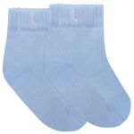 Tripack: 3 meias Soquete para bebê Marinho/Azul/Branca - Lupo