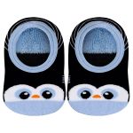 Meia Sapatilha atoalhada para bebê Pinguim Azul - Lupo