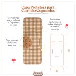 Capa protetora para carrinho de bebê Cogumelos - Masterbag