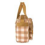 Mala com rodinhas + Bolsa Anne + Frasqueira Térmica Emy + Porta Carteira de Vacinação Cogumelos - Masterbag