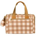 Mala com rodinhas + Bolsa Anne + Frasqueira Térmica Emy + Porta Carteira de Vacinação Cogumelos - Masterbag