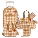 Mala com rodinhas + Bolsa Everyday + Bolsa Térmica Vicky + Porta Carteira de Vacinação Cogumelos - Masterbag