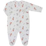 Pack 2 Macacões longos com zíper para bebê em algodão egípcio Coelhinho - Coquelicot