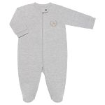 Pack 2 Macacões longos com zíper para bebê em algodão egípcio Coelhinho - Coquelicot