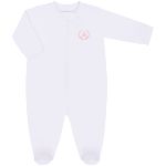 Pack 2 Macacões longos com zíper para bebê em algodão egípcio Flowers - Coquelicot