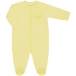 Pack 2 Macacões longos com zíper para bebê em algodão Amarelo/Marfim - Coquelicot