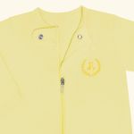 Pack 2 Macacões longos com zíper para bebê em algodão Amarelo/Marfim - Coquelicot