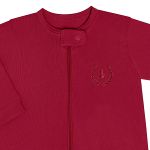Pack 2 Macacões longos com zíper para bebê em algodão Vermelho/Rosa - Coquelicot