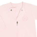Pack 2 Macacões longos com zíper para bebê em algodão Vermelho/Rosa - Coquelicot