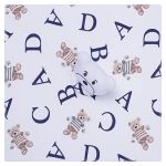 Kit: Naninha Ursinho + Touca + Par de Luvas para bebê em suedine Ursinho Letras - Coquelicot