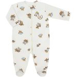 Pack 2 Macacões longos com zíper para bebê em algodão egípcio Teddy - Coquelicot