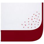 Jogo Maternidade: Jardineira + Body longo golinha + Touca + Par de Luvas + Manta + Vira Manta em suedine Vermelho - Coquelicot