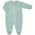 Pack 2 Macacões longos com zíper para bebê em algodão egípcio Estrelinha Verde/Branco - Coquelicot