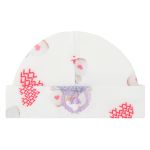 Kit: Naninha Ursinha + Touca + Par de Luvas para bebê em suedine Baby Bear - Coquelicot