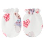 Kit: Naninha Ursinha + Touca + Par de Luvas para bebê em suedine Baby Bear - Coquelicot