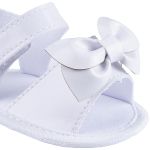 Sandália para bebê em verniz Lacinho Branco - Keto Baby