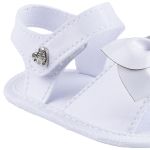 Sandália para bebê em verniz Lacinho Branco - Keto Baby