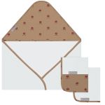 Conjunto de Toalhas Cogumelos: Toalha de banho c/ capuz + 2 Toalhinhas - Masterbag