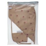 Conjunto de Toalhas Cogumelos: Toalha de banho c/ capuz + 2 Toalhinhas - Masterbag