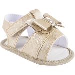 Sandália para bebê Lacinho Borboleta Dourada - Keto Baby