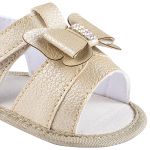 Sandália para bebê Lacinho Borboleta Dourada - Keto Baby
