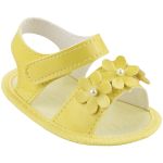 Sandália para bebê Florzinhas Amarela - Keto Baby