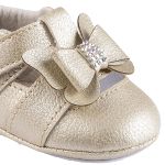 Sapatilha para bebê Laço Borboleta Dourada - Keto Baby