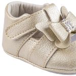 Sapatilha para bebê Laço Borboleta Dourada - Keto Baby