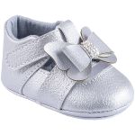Sapatilha para bebê Laço Borboleta Prata - Keto Baby